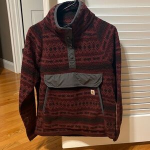 Like new Carhartt Maroon and Charcoal Fleece Pullover